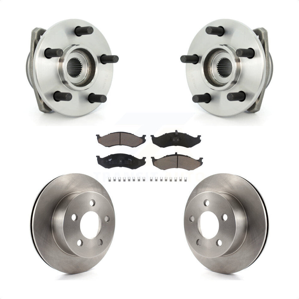 Front Hub Bearing Assembly With Disc Brake Rotors And Ceramic Pads Kit For Jeep Grand Wagoneer TJ KBB-122031