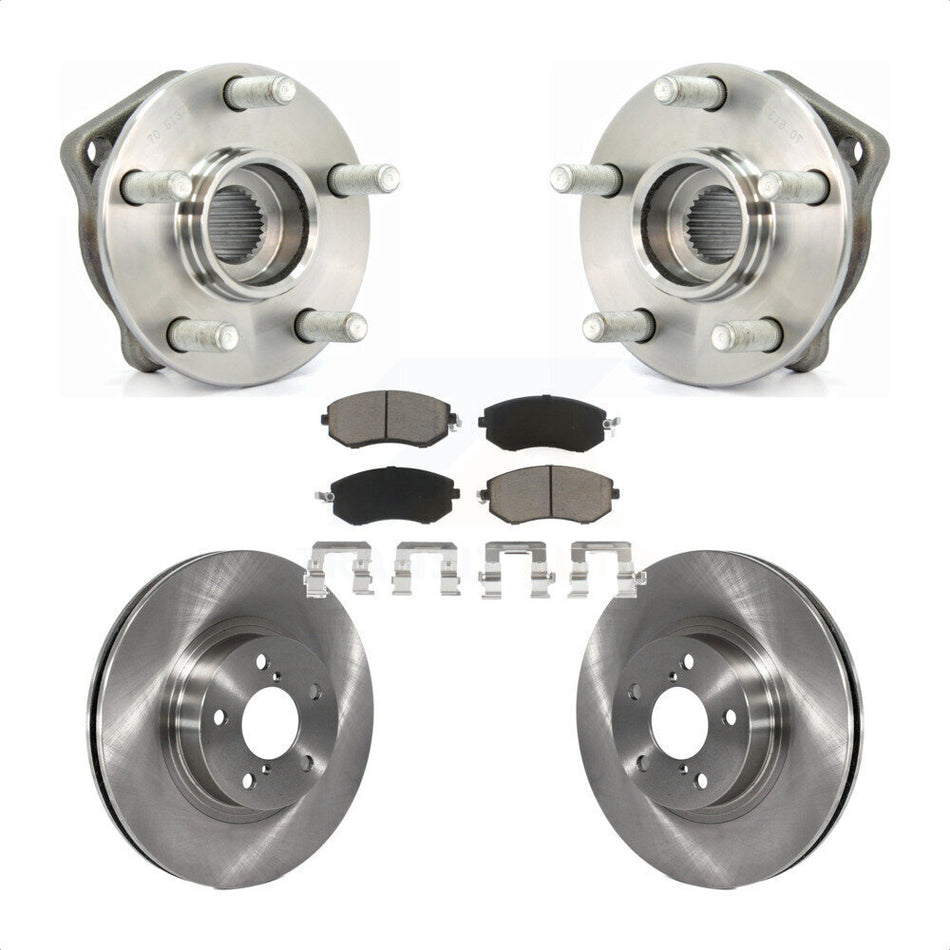 Front Hub Bearing Assembly With Disc Brake Rotors And Ceramic Pads Kit For Subaru Impreza KBB-122050