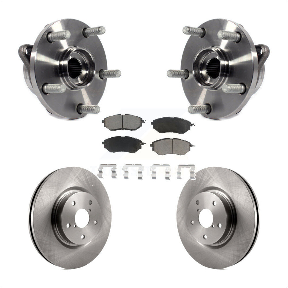 Front Hub Bearing Assembly With Disc Brake Rotors And Ceramic Pads Kit For Subaru Outback Legacy WRX B9 Tribeca KBB-122075