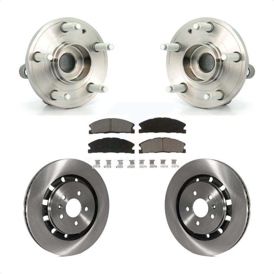 Front Hub Bearing Assembly With Disc Brake Rotors And Ceramic Pads Kit For Ford Explorer Police Interceptor Utility KBB-122081