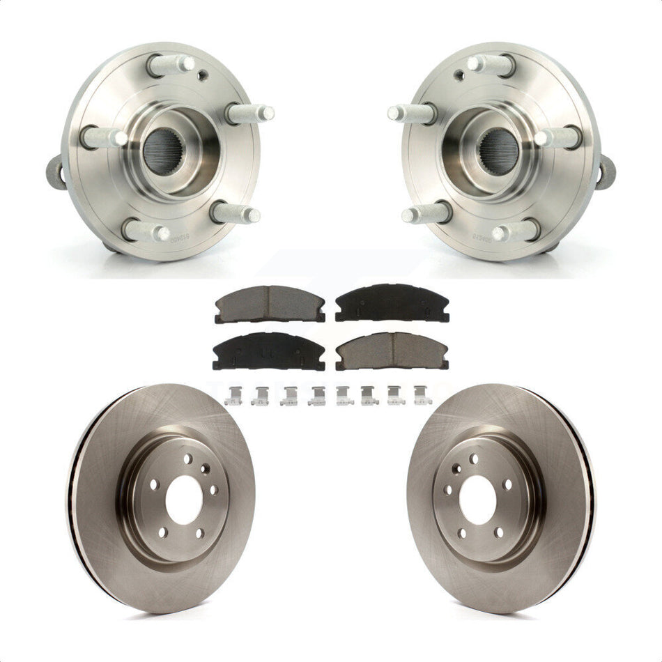 Front Hub Bearing Assembly With Disc Brake Rotors And Ceramic Pads Kit For 2013 Ford Explorer Sport Heavy Duty Brakes KBB-122084