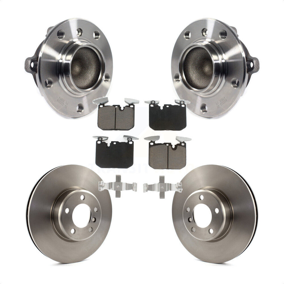 Front Hub Bearing Assembly With Disc Brake Rotors And Ceramic Pads Kit For BMW 328i 428i Gran Coupe 340i 435i ActiveHybrid 3 KBB-122086
