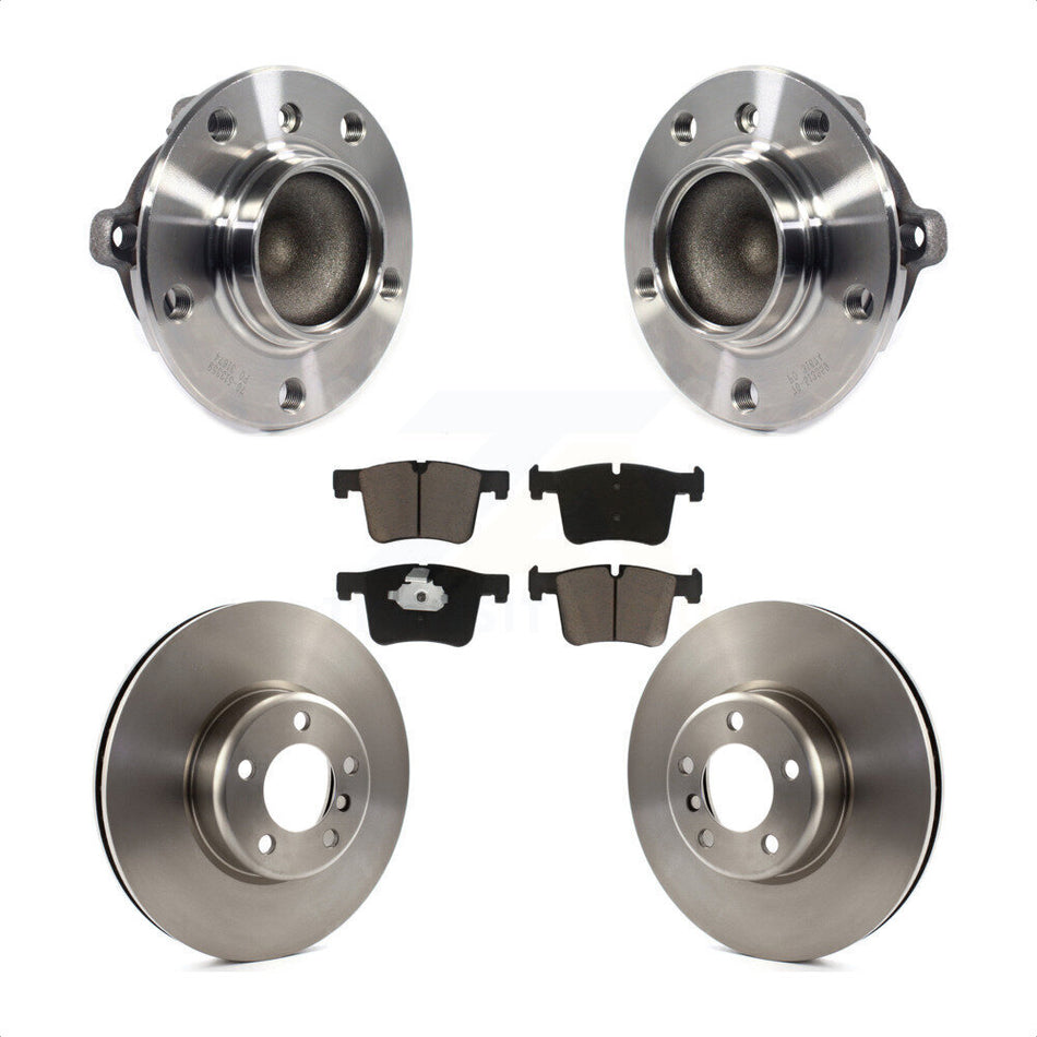 Front Hub Bearing Assembly With Disc Brake Rotors And Ceramic Pads Kit For BMW 435i 335i Gran Coupe Without Blue Painted Calipers KBB-122088