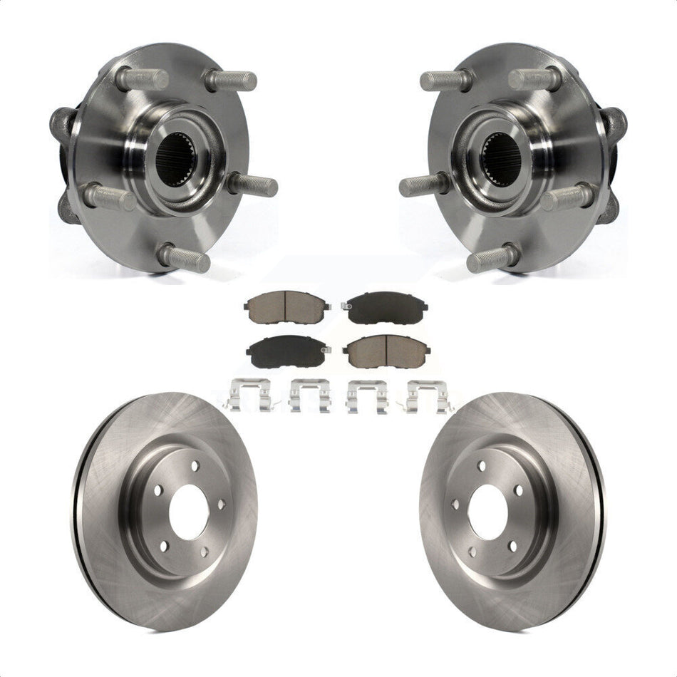 Front Hub Bearing Assembly With Disc Brake Rotors And Ceramic Pads Kit For Nissan Juke KBB-122107