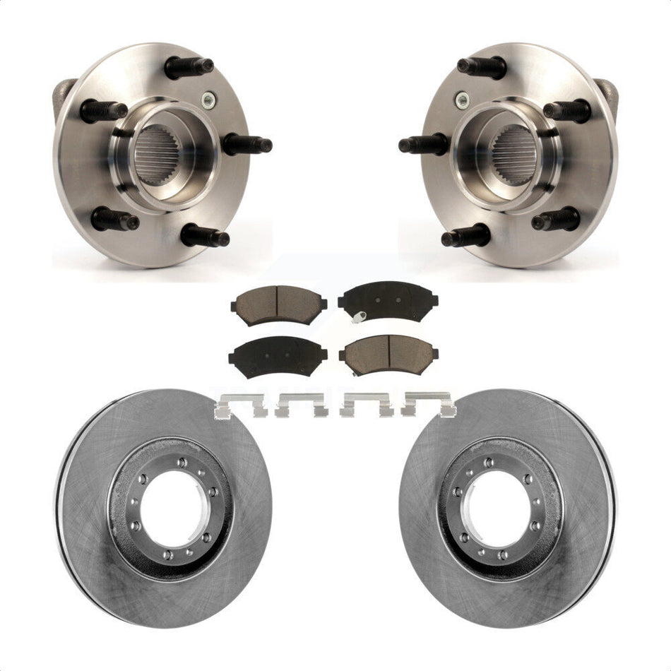 Front Hub Bearing Assembly With Disc Brake Rotors And Ceramic Pads Kit For Buick Century Chevrolet Venture Pontiac Montana Regal Grand Prix KBB-122123