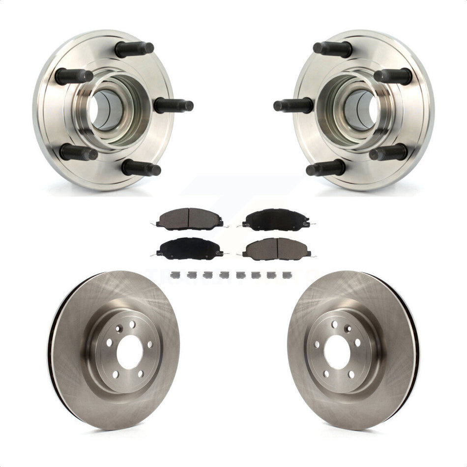 Front Hub Bearing Assembly With Disc Brake Rotors And Ceramic Pads Kit For Ford Mustang KBB-122140