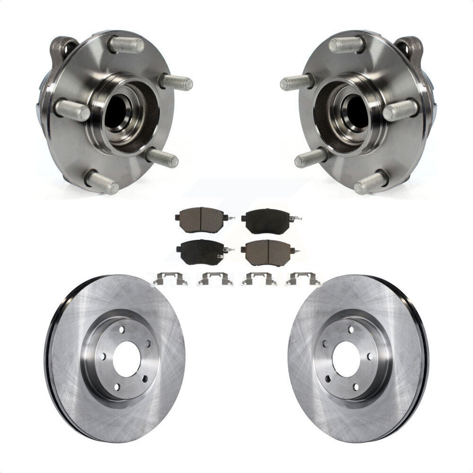 Front Hub Bearing Assembly With Disc Brake Rotors And Ceramic Pads Kit For INFINITI FX35 RWD KBB-122153