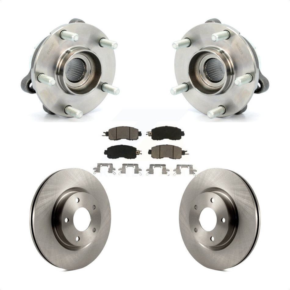 Front Hub Bearing Assembly With Disc Brake Rotors And Ceramic Pads Kit For Nissan Altima KBB-122190