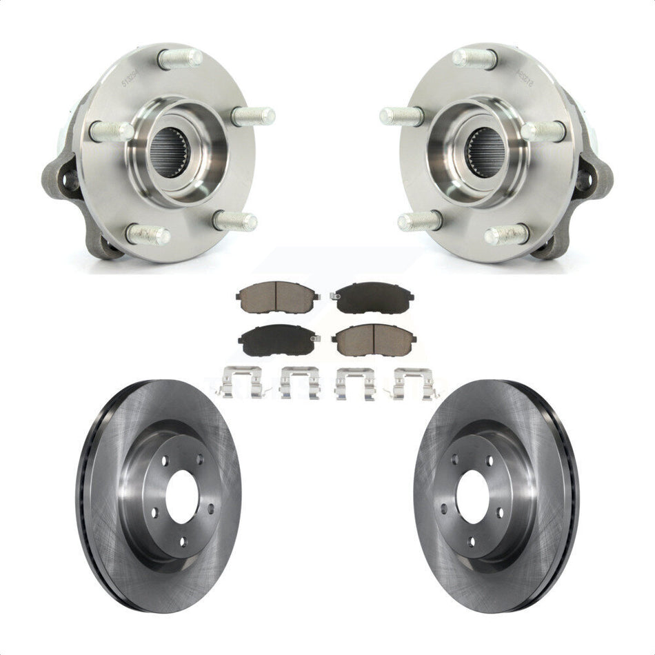 Front Hub Bearing Assembly With Disc Brake Rotors And Ceramic Pads Kit For Nissan Altima KBB-122191