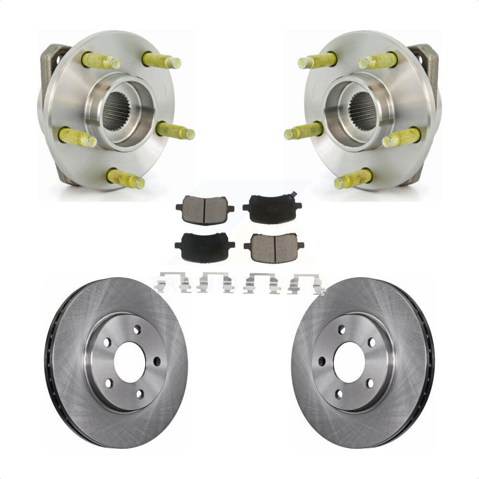 Front Hub Bearing Assembly With Disc Brake Rotors And Ceramic Pads Kit For Chevrolet Malibu KBB-122207