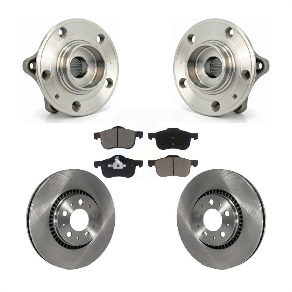 Front Hub Bearing Assembly With Disc Brake Rotors And Ceramic Pads Kit For Volvo S60 V70 XC70 S80 KBB-122211