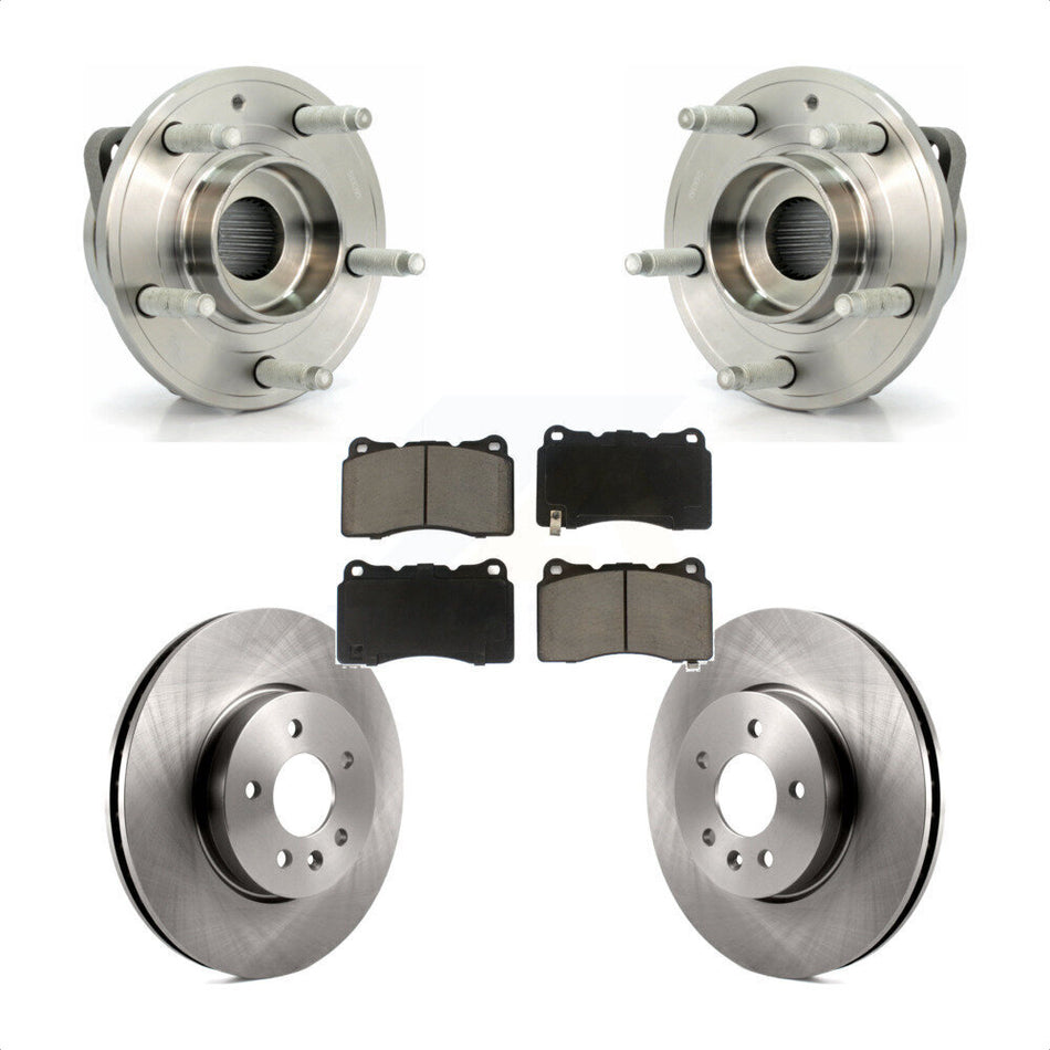 Front Hub Bearing Assembly With Disc Brake Rotors And Ceramic Pads Kit For Cadillac ATS 321mm Diameter Rotor KBB-122218