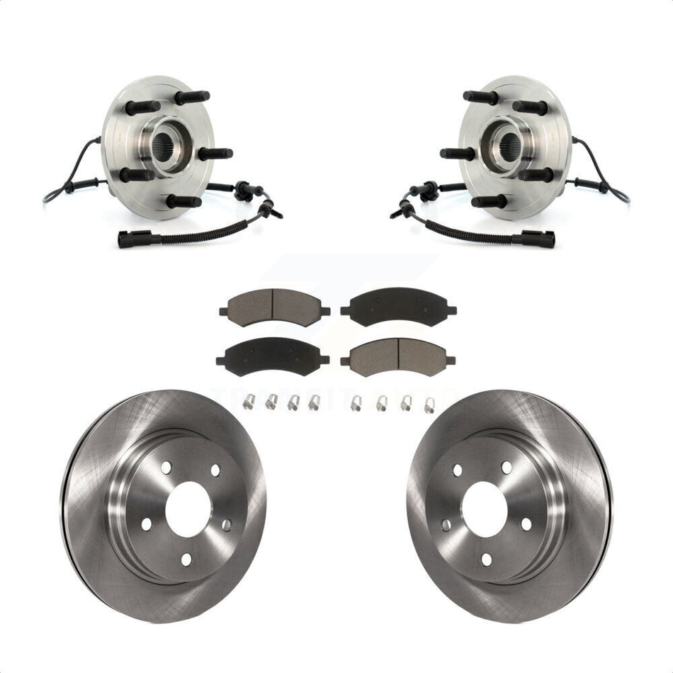 Front Hub Bearing Assembly With Disc Brake Rotors And Ceramic Pads Kit For Dodge Ram 1500 KBB-122250