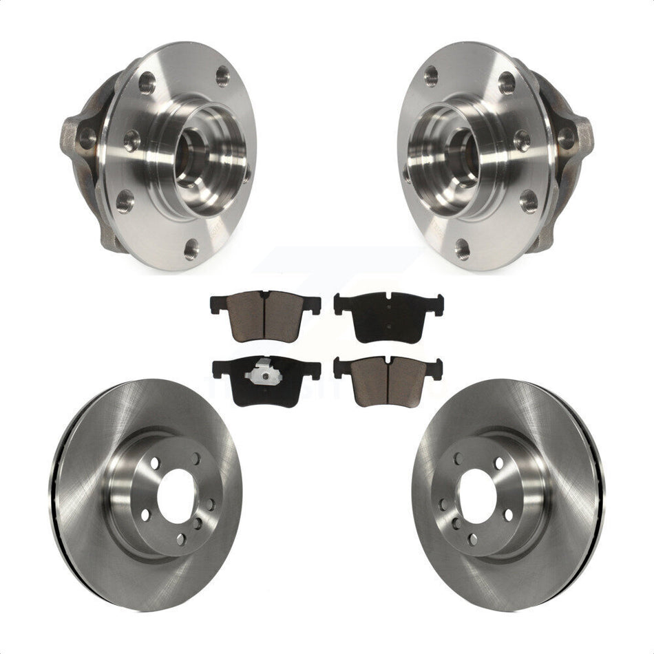 Front Hub Bearing Assembly With Disc Brake Rotors And Ceramic Pads Kit For BMW X3 X4 KBB-122255