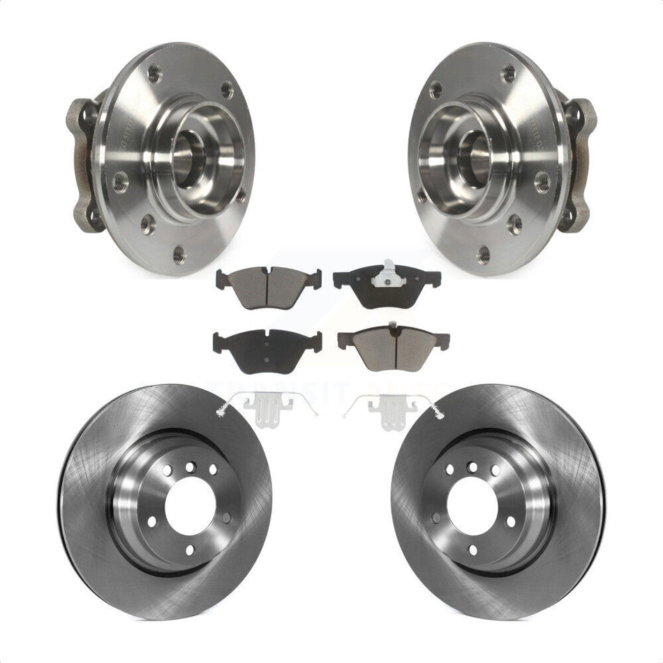 Front Hub Bearing Assembly With Disc Brake Rotors And Ceramic Pads Kit For 2012 BMW X1 xDrive28i with AWD KBB-122293