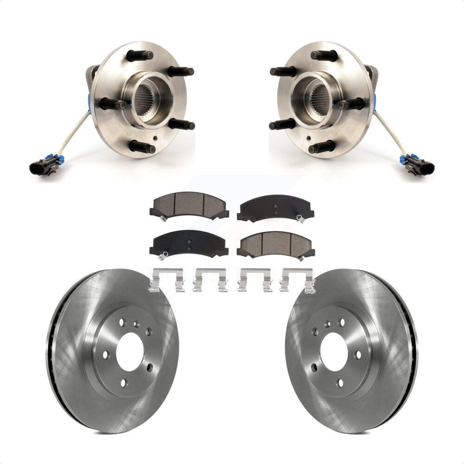 Front Hub Bearing Assembly With Disc Brake Rotors And Ceramic Pads Kit For Chevrolet Impala Buick Lucerne Limited Monte Carlo KBB-122303