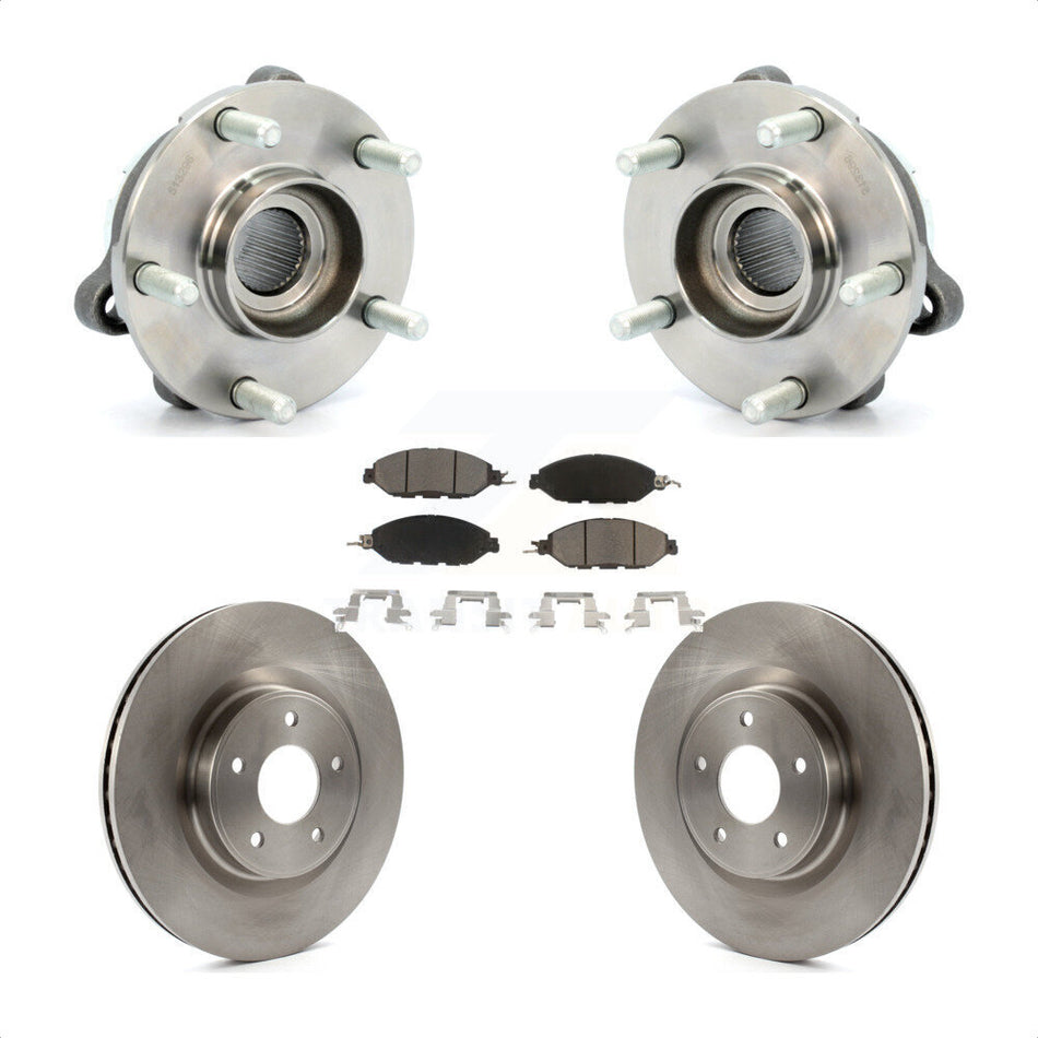 Front Hub Bearing Assembly With Disc Brake Rotors And Ceramic Pads Kit For Nissan Pathfinder Murano INFINITI QX60 JX35 KBB-122326