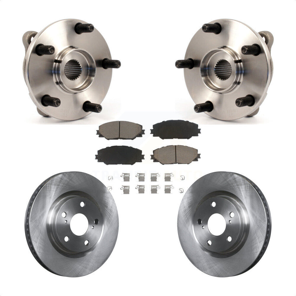 Front Hub Bearing Assembly With Disc Brake Rotors And Ceramic Pads Kit For Toyota RAV4 Scion tC Corolla iM KBB-122337