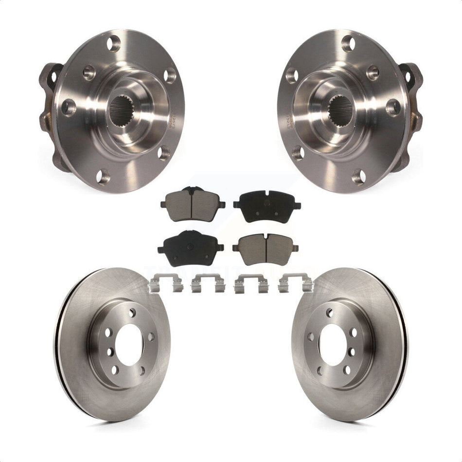 Front Hub Bearing Assembly With Disc Brake Rotors And Ceramic Pads Kit For Mini Cooper Countryman Paceman KBB-122345