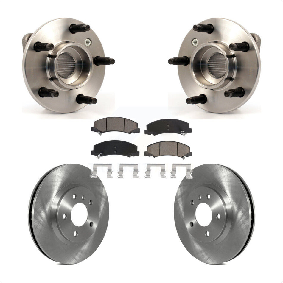 Front Hub Bearing Assembly With Disc Brake Rotors And Ceramic Pads Kit For Chevrolet Impala Monte Carlo Non-ABS KBB-122351