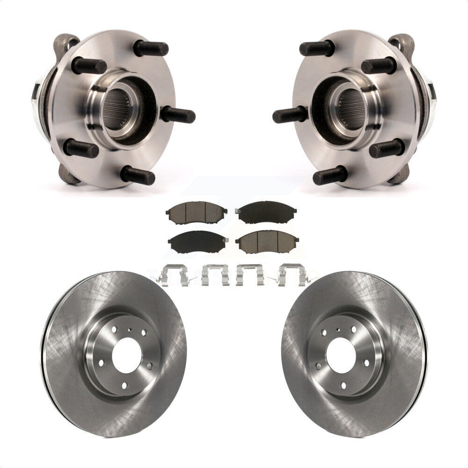 Front Hub Bearing Assembly With Disc Brake Rotors And Ceramic Pads Kit For Nissan Murano KBB-122376