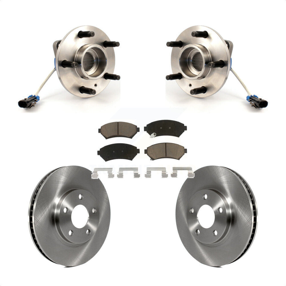 Front Hub Bearing Disc Brake Rotor Pads Kit For Chevrolet Buick Impala LeSabre Monte Carlo Park Avenue Cadillac Pontiac Bonneville DeVille Oldsmobile Eldorado Aurora Intrigue KBB-122393