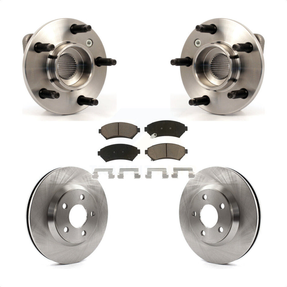 Front Hub Bearing Assembly With Disc Brake Rotors And Ceramic Pads Kit For 2005-2005 Chevrolet Impala Monte Carlo From Chassis/VIN #59143076 Non-ABS KBB-122397