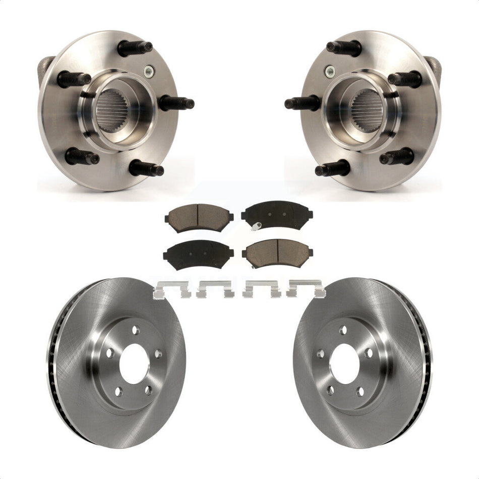 Front Hub Bearing Assembly With Disc Brake Rotors And Ceramic Pads Kit For Chevrolet Impala Monte Carlo Non-ABS KBB-122398