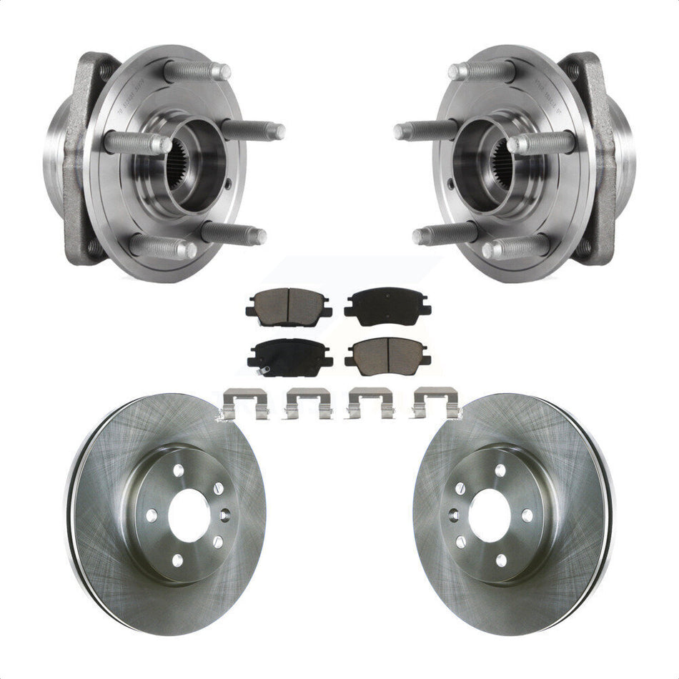 Front Hub Bearing Assembly With Disc Brake Rotors And Ceramic Pads Kit For Chevrolet Volt Bolt EV KBB-122401