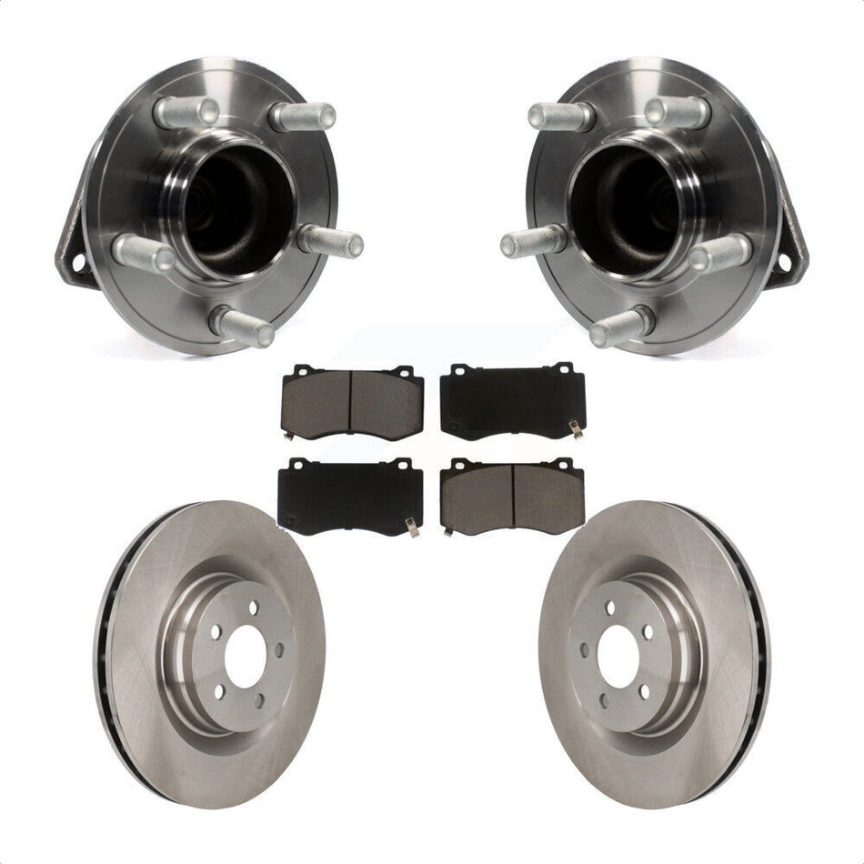 Front Hub Bearing Assembly With Disc Brake Rotors And Ceramic Pads Kit For Dodge Charger Challenger Chrysler 300 KBB-122413