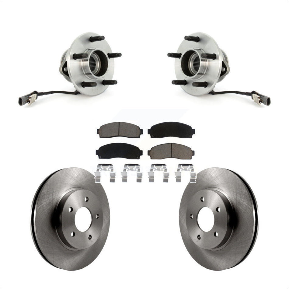 Front Hub Bearing Assembly With Disc Brake Rotors And Ceramic Pads Kit For Saturn Vue Chevrolet Equinox Pontiac Torrent KBB-122421
