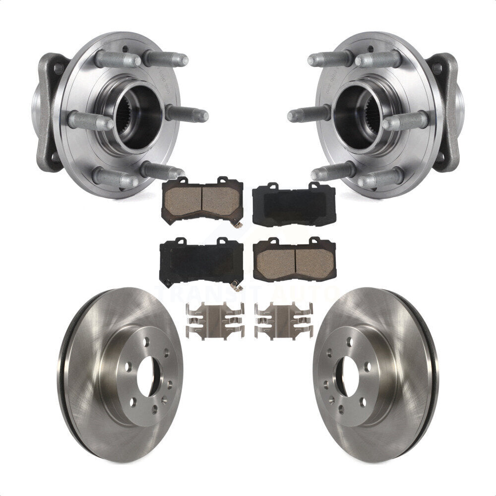 Front Hub Bearing Brake Rotor And Pad Kit For 2015-2020 Chevrolet Colorado GMC Canyon 4WD KBB-122433