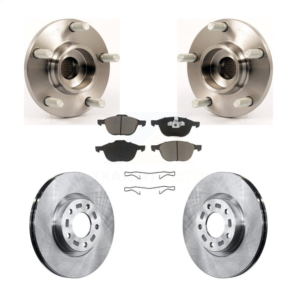 Front Hub Bearing Assembly With Disc Brake Rotors And Ceramic Pads Kit For Mazda 3 2.3L KBB-122437