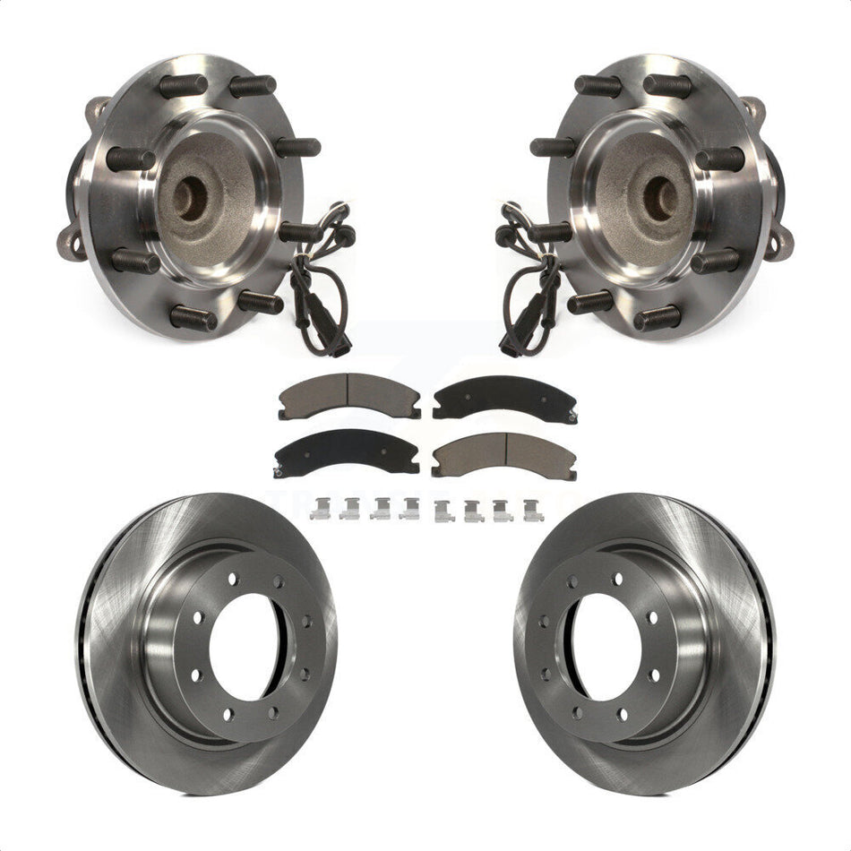 Front Hub Bearing Assembly With Disc Brake Rotors And Ceramic Pads Kit For Nissan NV2500 NV3500 NV1500 KBB-122450