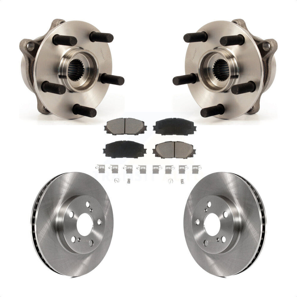 Front Hub Bearing Assembly With Disc Brake Rotors And Ceramic Pads Kit For Toyota Prius Lexus CT200h Plug-In KBB-122453