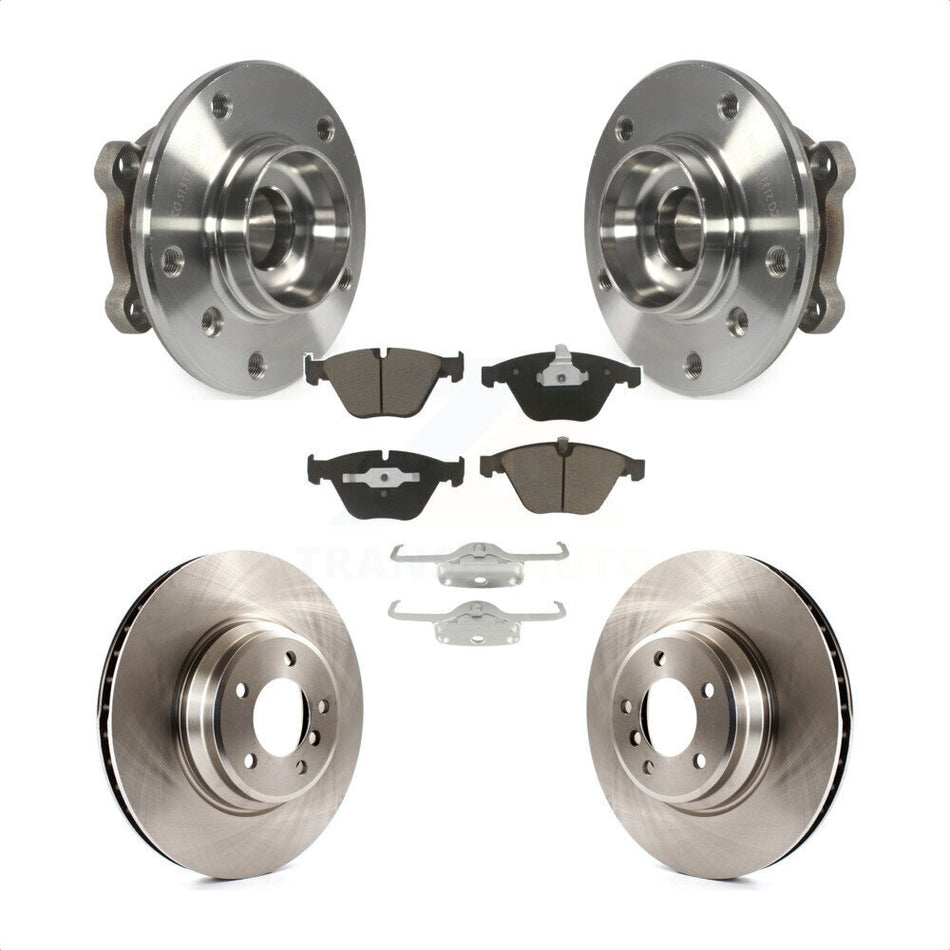 Front Hub Bearing Assembly With Disc Brake Rotors And Ceramic Pads Kit For 2013 BMW X1 xDrive35i with AWD KBB-122459