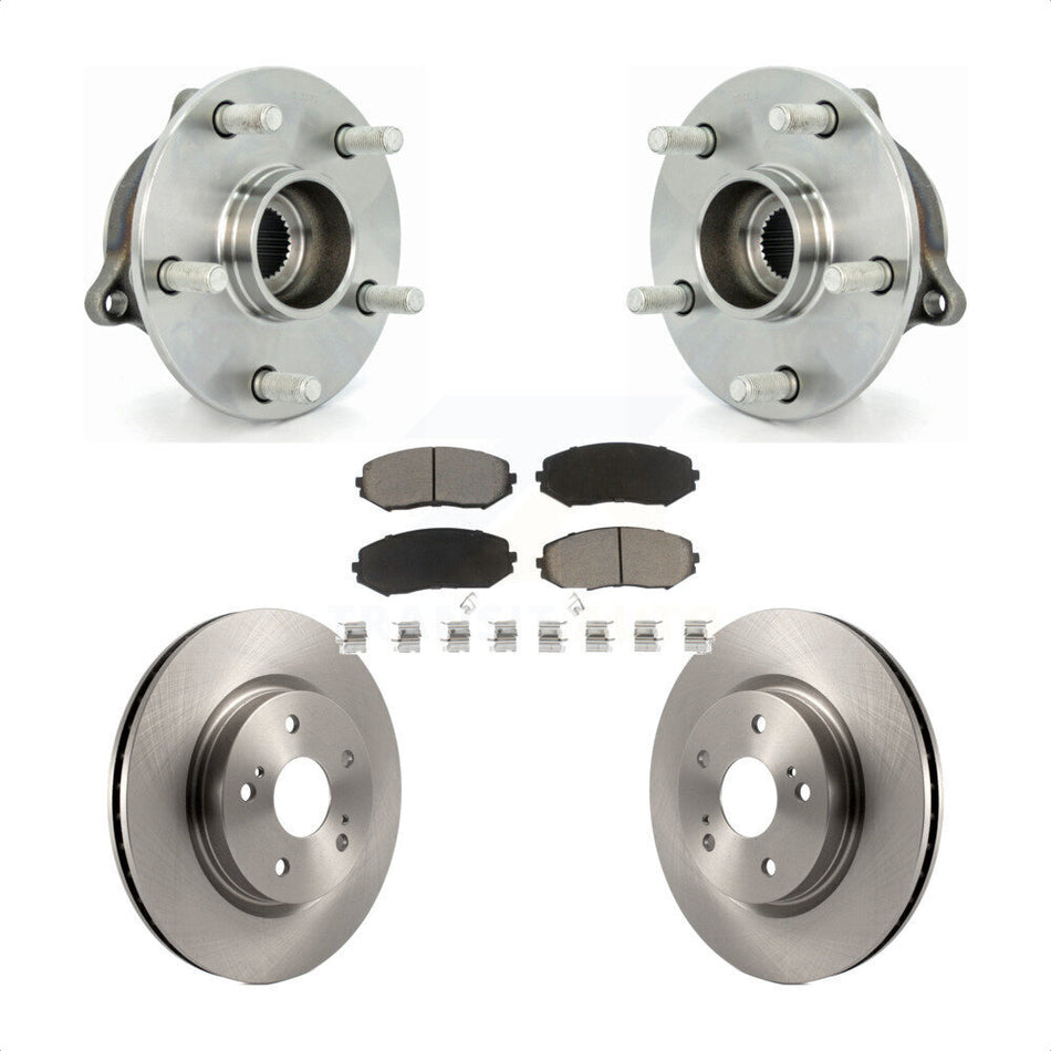 Front Hub Bearing Assembly With Disc Brake Rotors And Ceramic Pads Kit For 2006-2013 Suzuki Grand Vitara KBB-122486