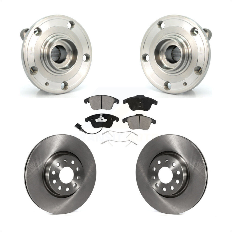 Front Hub Bearing Assembly With Disc Brake Rotors And Ceramic Pads Kit For Volkswagen Passat Tiguan Audi Q3 Quattro Limited KBB-122491