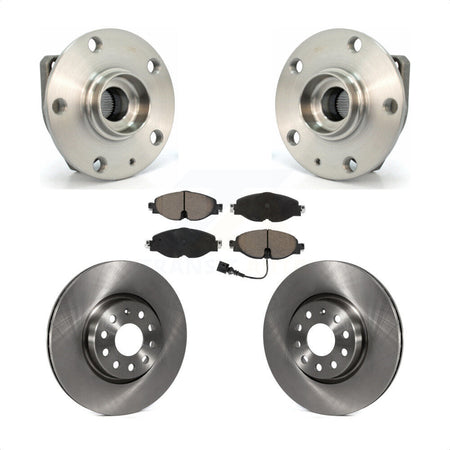 Front Hub Bearing Assembly Disc Brake Rotors And Pads Kit For Volkswagen Golf Alltrack KBB-122494