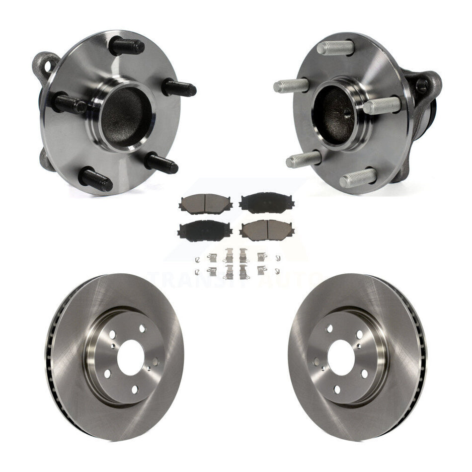 Front Hub Bearing Assembly With Disc Brake Rotors And Ceramic Pads Kit For Lexus IS250 RWD KBB-122524