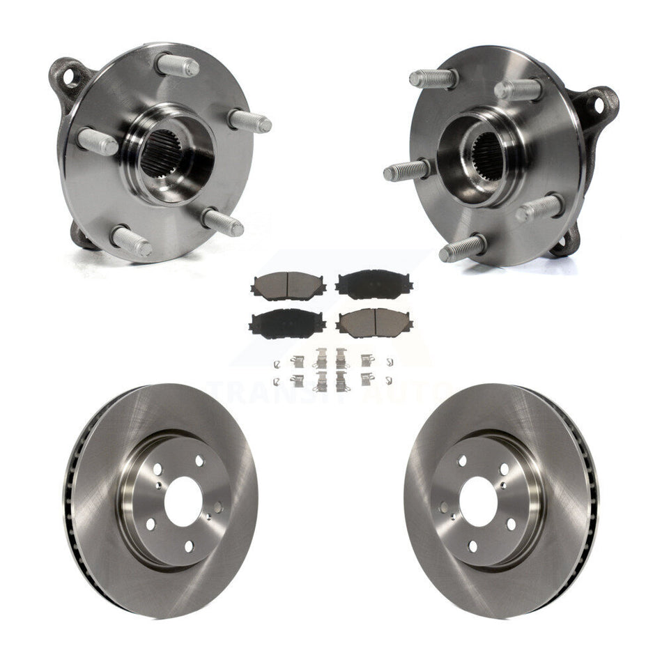Front Hub Bearing Assembly With Disc Brake Rotors And Ceramic Pads Kit For Lexus IS250 AWD KBB-122525