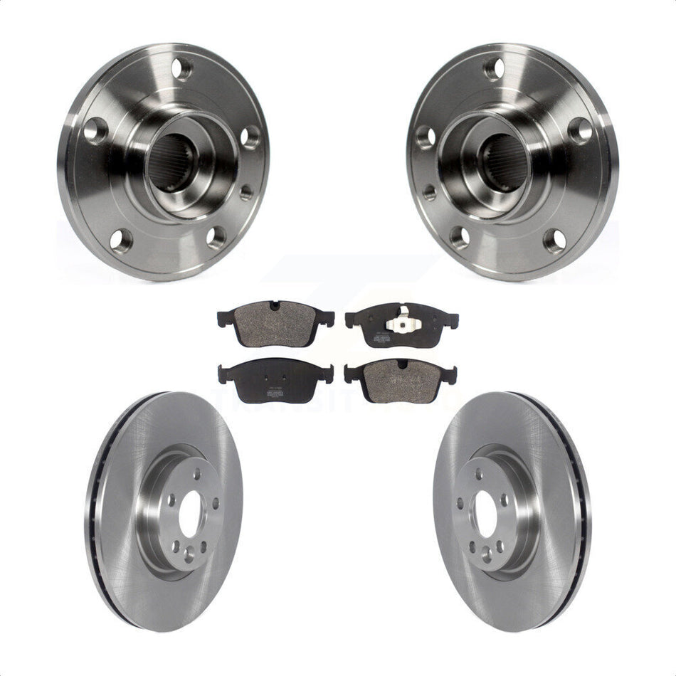 Front Hub Bearing Assembly With Disc Brake Rotors And Semi-Metallic Pads Kit For Volvo XC60 KBB-122535