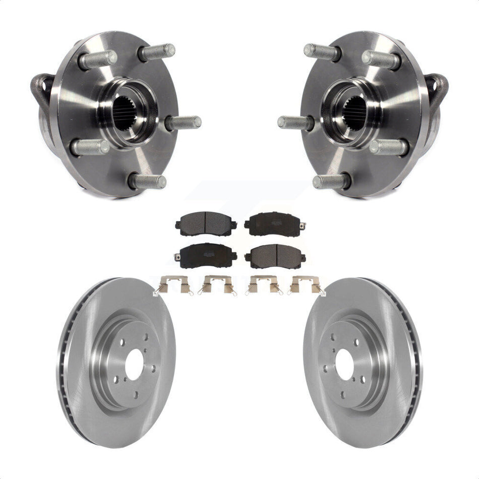 Front Hub Bearing Assembly With Disc Brake Rotors And Semi-Metallic Pads Kit For 2019-2020 Subaru Forester 316mm Diameter Rotor KBB-122537