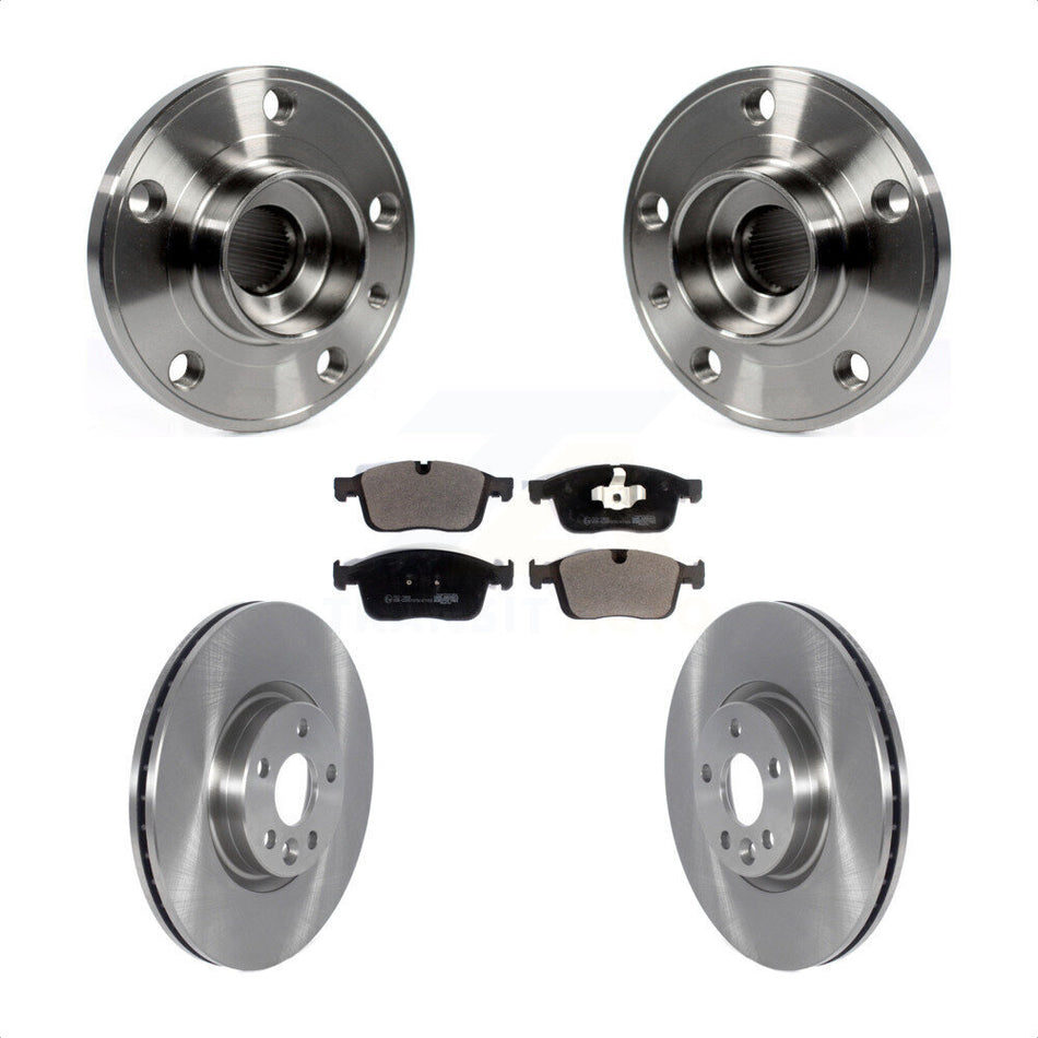 Front Hub Bearing Assembly With Disc Brake Rotors And Ceramic Pads Kit For Volvo XC60 KBB-122554