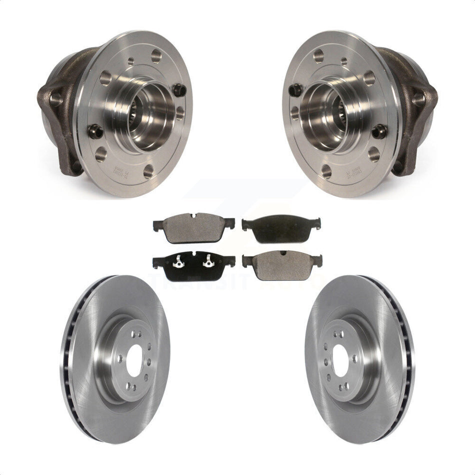 Front Hub Bearing Assembly With Disc Brake Rotors And Ceramic Pads Kit For 2017 Mercedes-Benz GLS350d KBB-122555