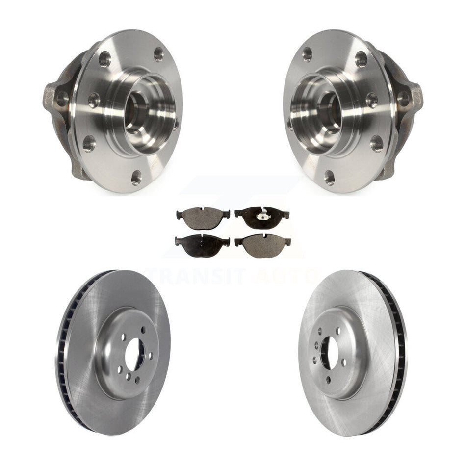 Front Hub Bearing Assembly With Disc Brake Rotors And Ceramic Pads Kit For BMW 750Li xDrive 750i 550i GT KBB-122564