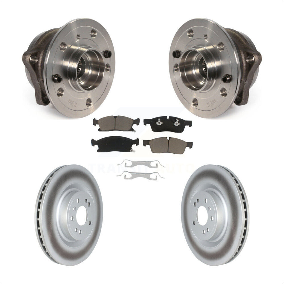 Front Hub Bearing Assembly With Coated Disc Brake Rotors And Ceramic Pads Kit For Mercedes-Benz ML350 GLE350 ML400 GLE400 ML250 GLE300d KBB-122720