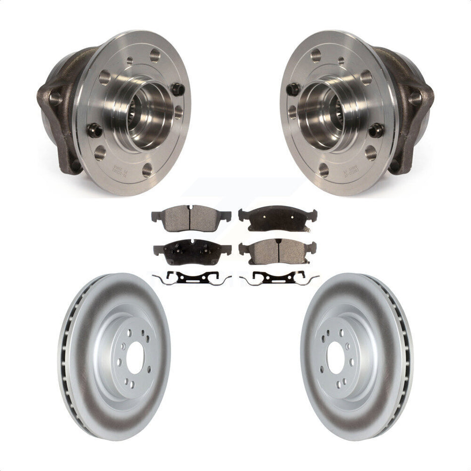 Front Hub Bearing Assembly With Coated Disc Brake Rotors And Semi-Metallic Pads Kit For Mercedes-Benz ML350 GLE350 ML400 GLE400 ML250 GLE300d KBB-122753