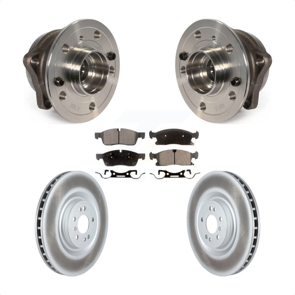 Front Hub Bearing Assembly With Coated Disc Brake Rotors And Semi-Metallic Pads Kit For Mercedes-Benz ML350 GLS450 GL450 GL350 ML400 ML250 KBB-122754