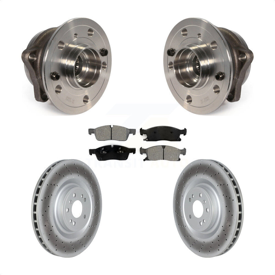 Front Hub Bearing Assembly With Coated Disc Brake Rotors And Semi-Metallic Pads Kit For Mercedes-Benz ML350 GLS450 GL450 GL350 ML400 ML250 KBB-122798